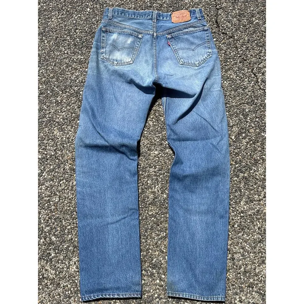 Vintage 91 Levi’s 501 0117 XX button fly 35x38(32x34) Made in USA grunge denim - Picture 5 of 9